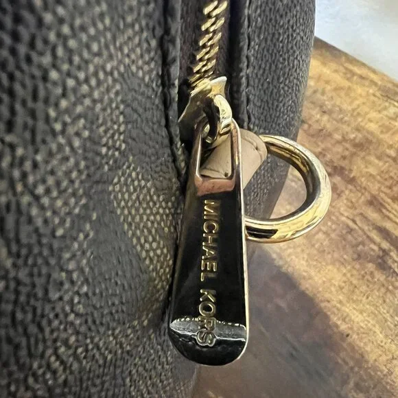 Michael Kors Grayson Signature Satchel – Dark Brown/Beige - Picture 14 of 15